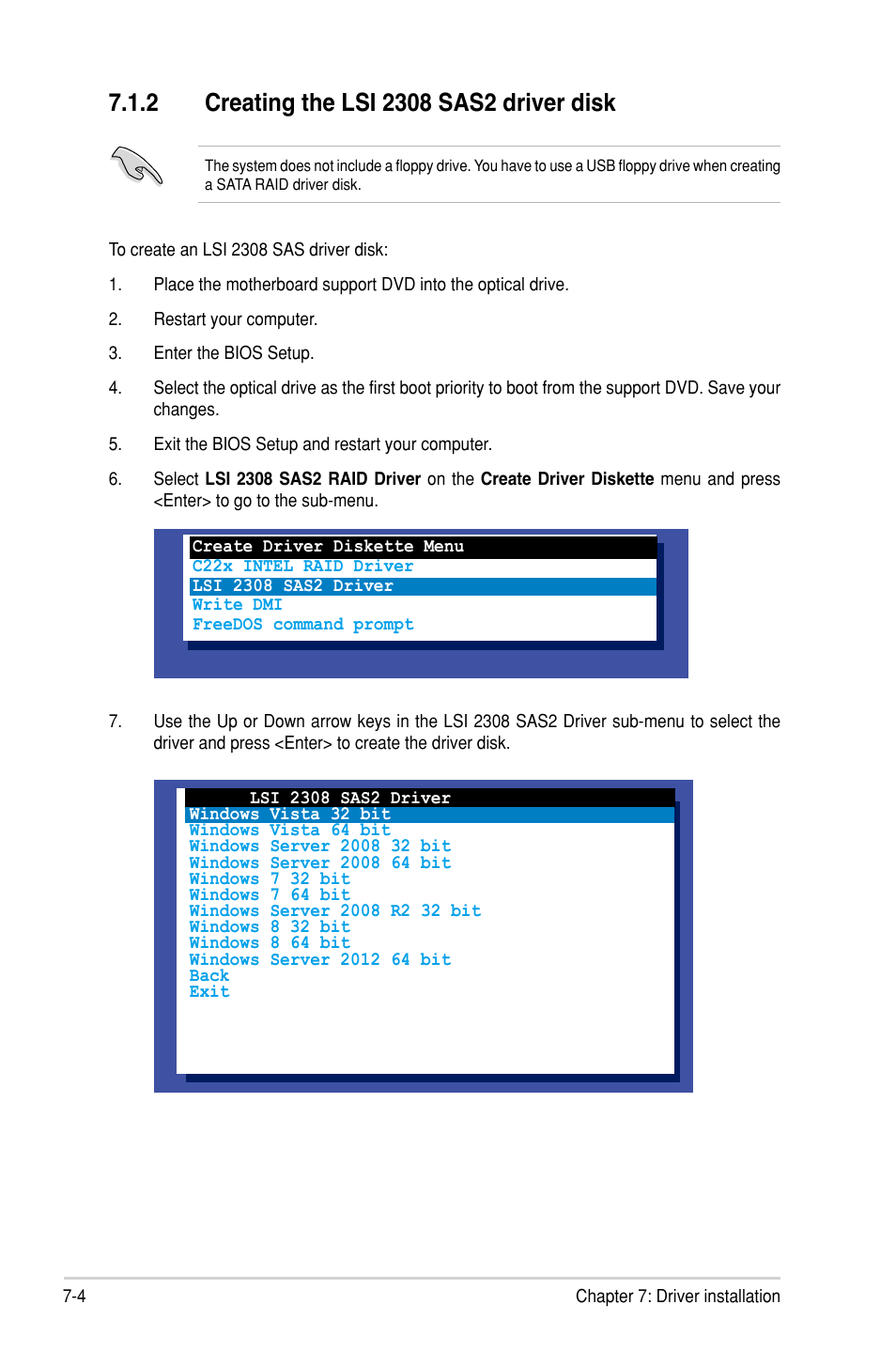 2 creating the lsi 2308 sas2 driver disk, Creating the lsi 2308 sas2 driver disk -4 | Asus RS300-H8-PS12 User Manual | Page 152 / 192