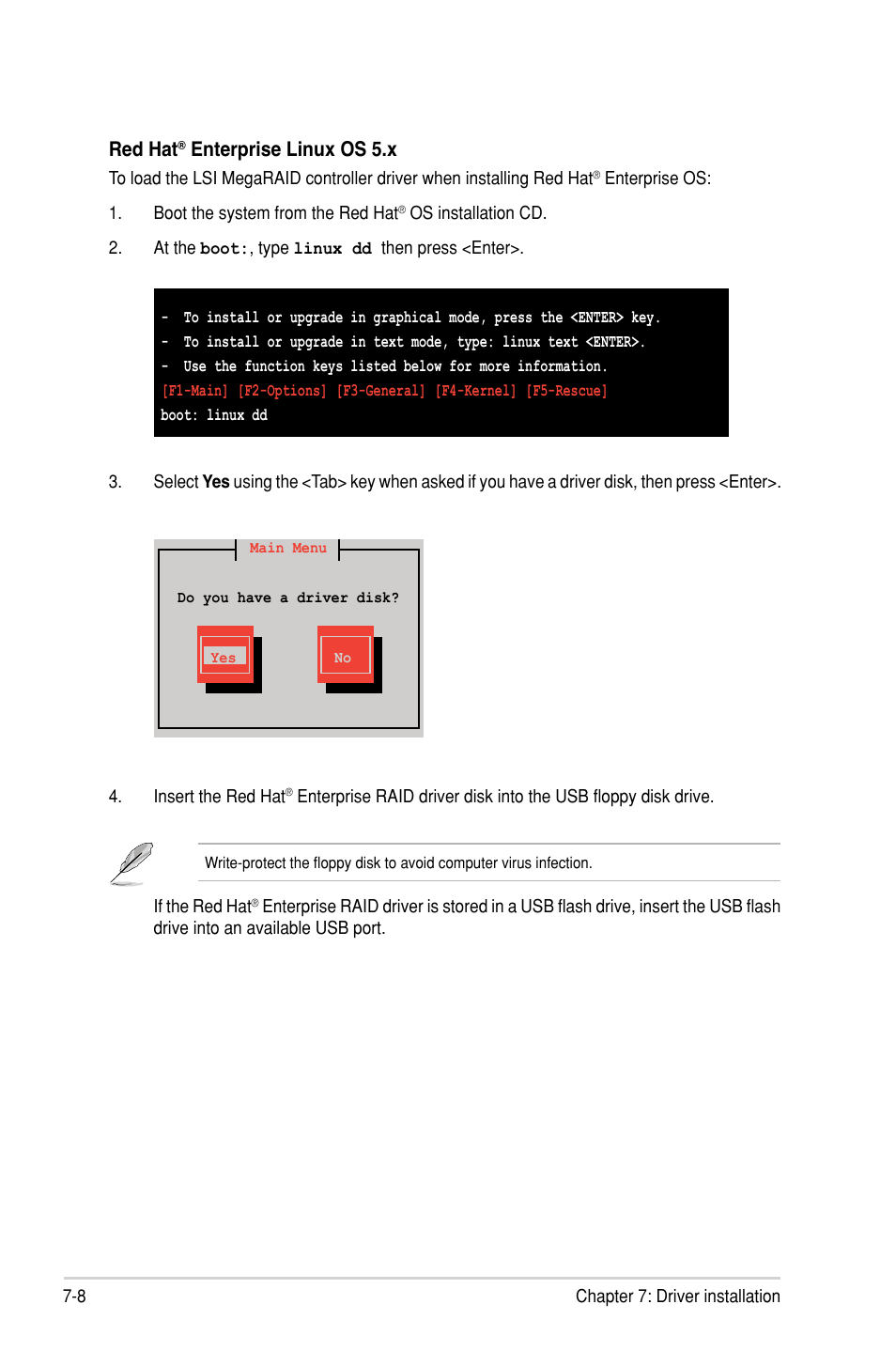 Red hat, Enterprise linux os 5.x | Asus RS300-H8-PS12 User Manual | Page 156 / 192