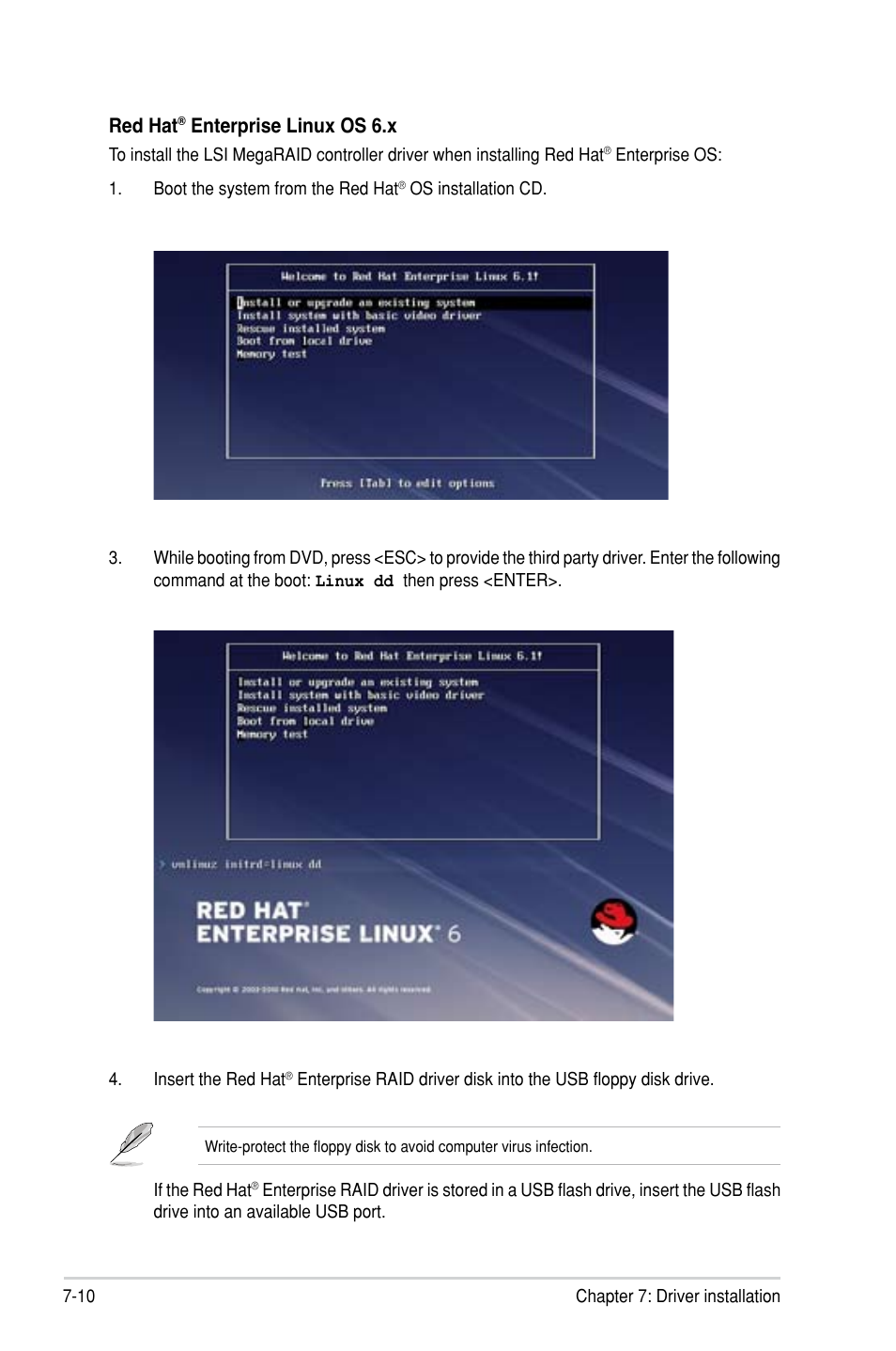 Red hat, Enterprise linux os 6.x | Asus RS300-H8-PS12 User Manual | Page 158 / 192