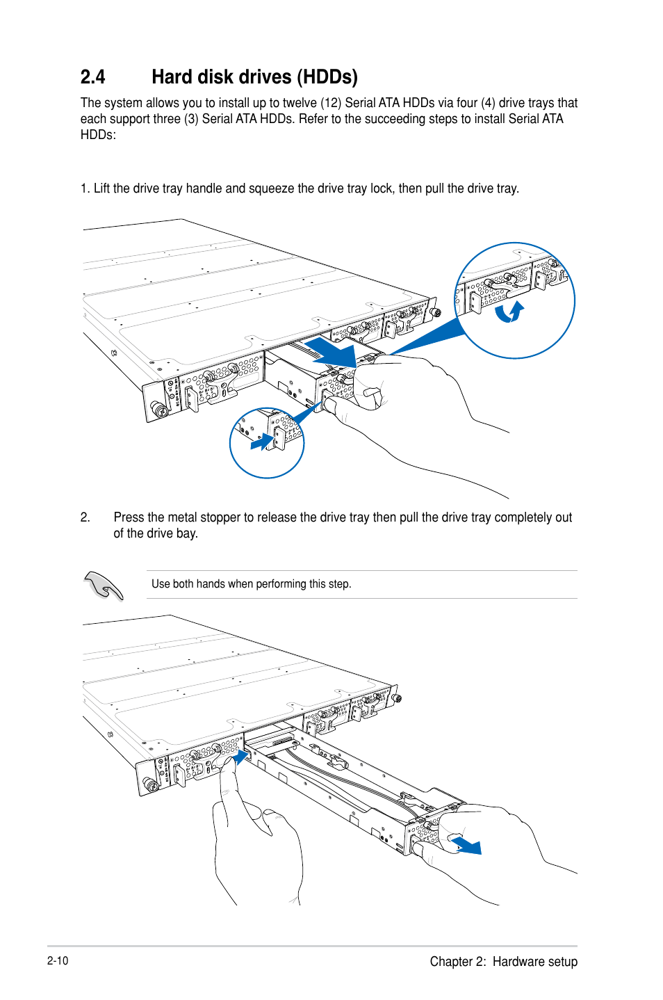 4 hard disk drives (hdds), Hard disk drives (hdds) -10 | Asus RS300-H8-PS12 User Manual | Page 32 / 192