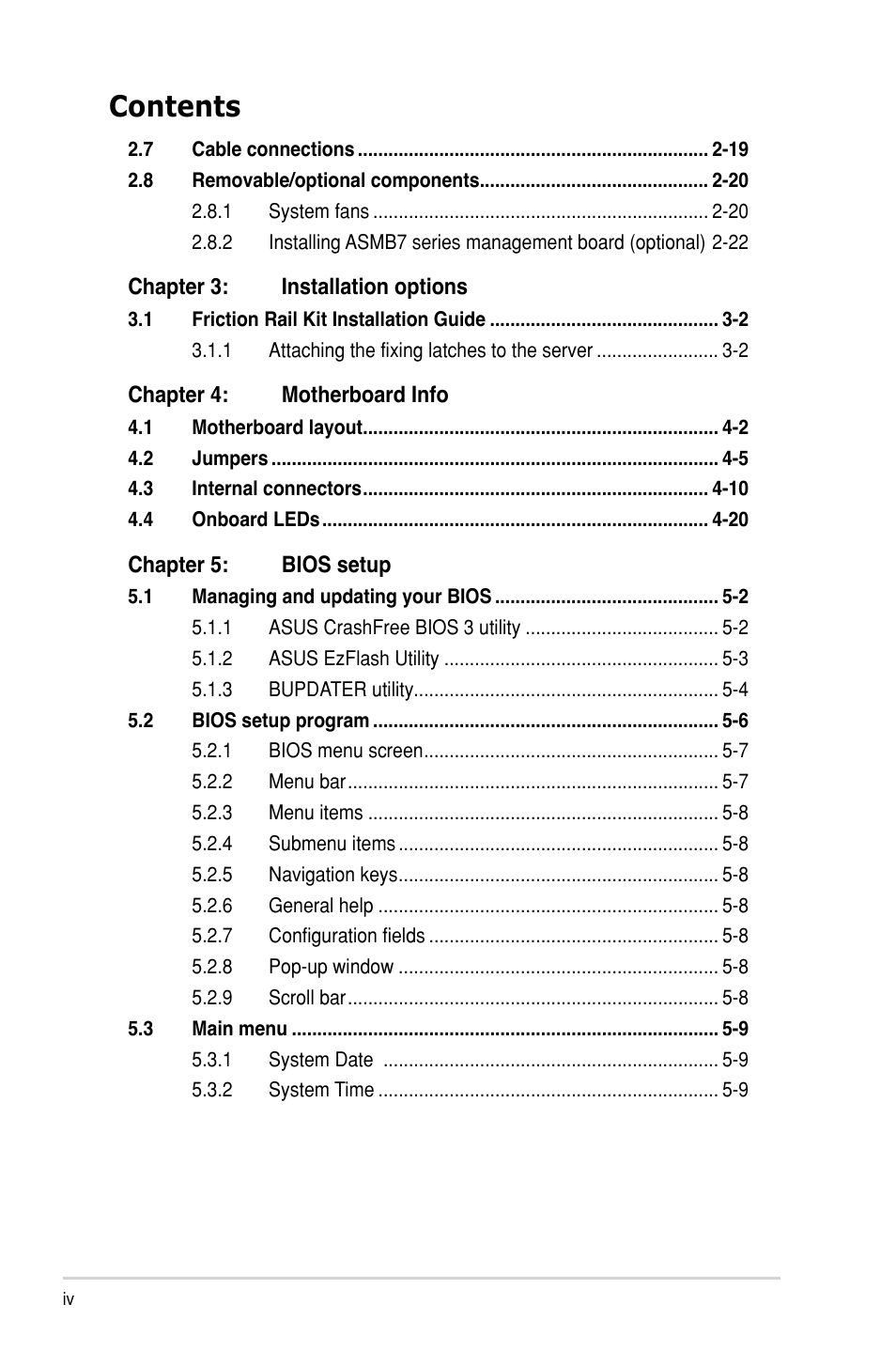 Asus RS300-H8-PS12 User Manual | Page 4 / 192