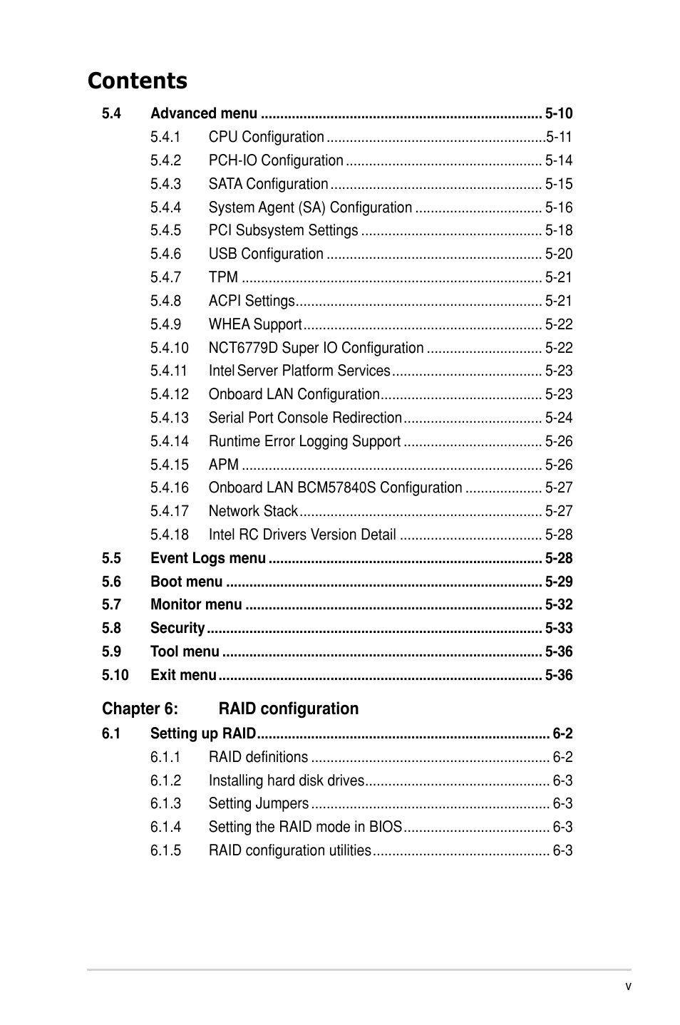 Asus RS300-H8-PS12 User Manual | Page 5 / 192