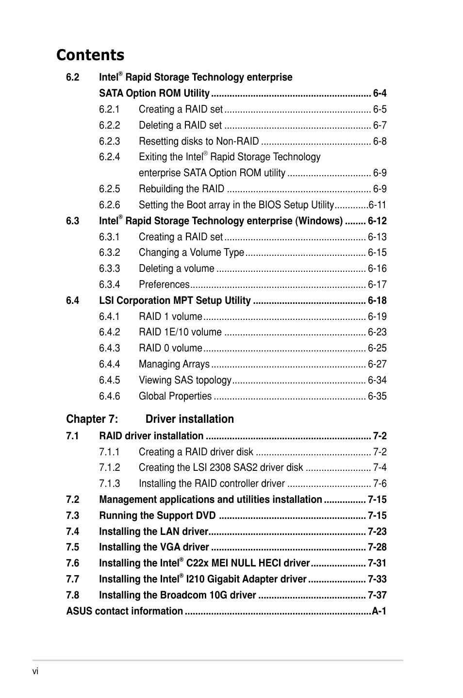 Asus RS300-H8-PS12 User Manual | Page 6 / 192