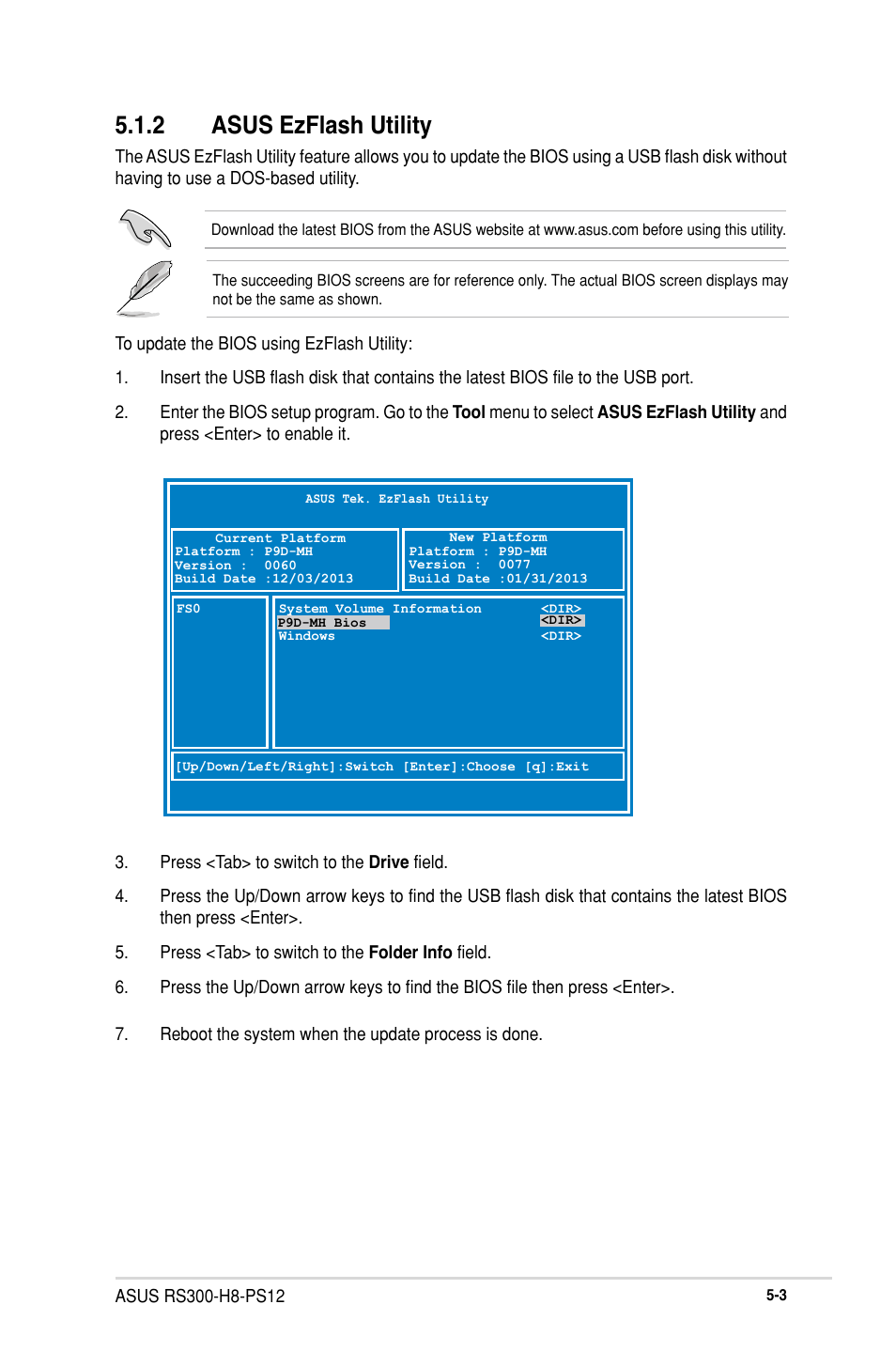 2 asus ezflash utility, Asus ezflash utility -3 | Asus RS300-H8-PS12 User Manual | Page 75 / 192