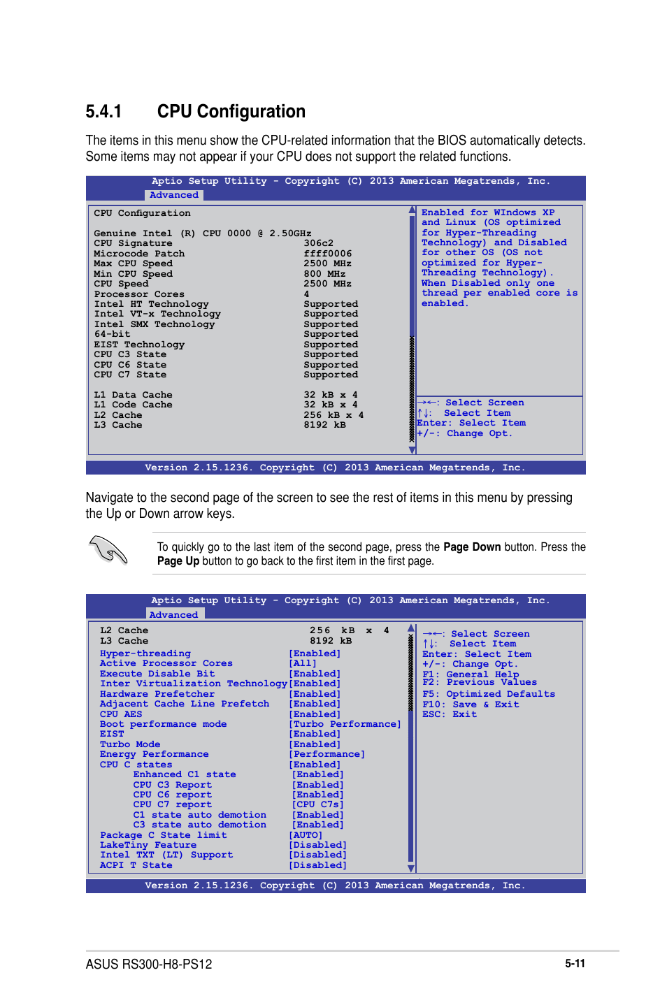 1 cpu configuration, Cpu configuration -11 | Asus RS300-H8-PS12 User Manual | Page 83 / 192