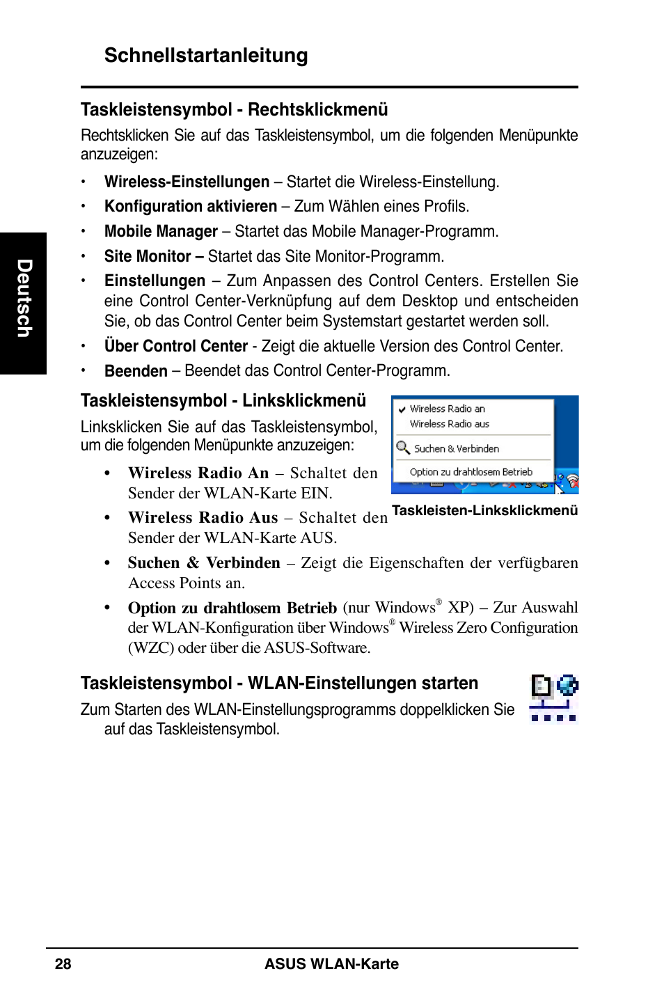 Schnellstartanleitung deutsch | Asus WL-100W User Manual | Page 29 / 127