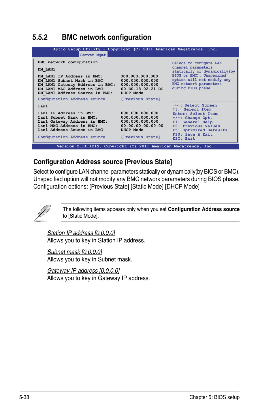 2 bmc network configuration, Configuration address source [previous state | Asus RS700-X7/PS4 User Manual | Page 102 / 182