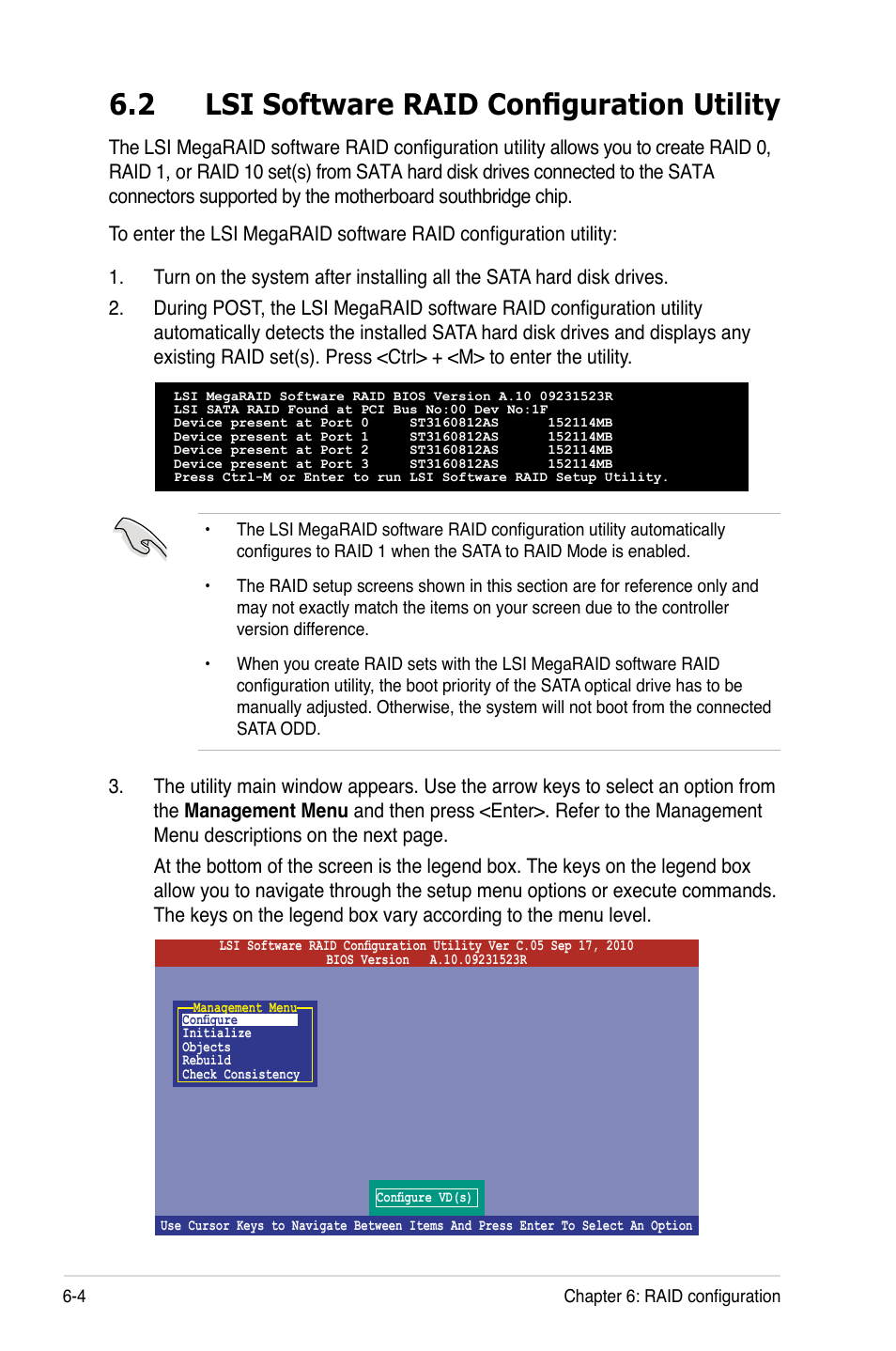 2 lsi software raid configuration utility | Asus RS700-X7/PS4 User Manual | Page 116 / 182