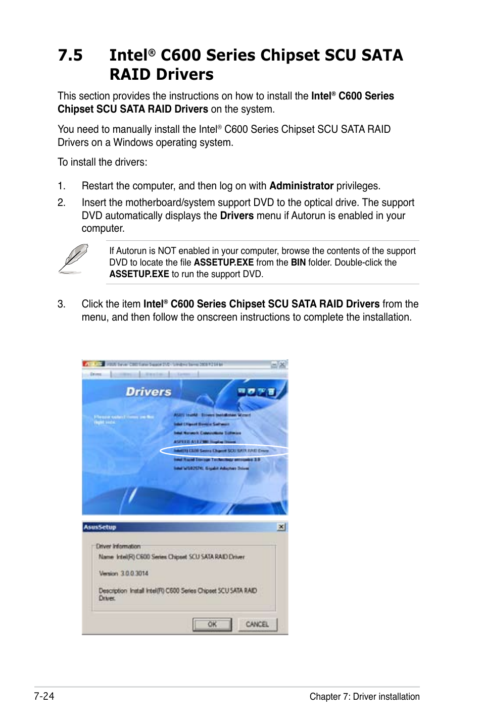 5 intel, C600 series chipset scu sata raid drivers | Asus RS700-X7/PS4 User Manual | Page 170 / 182