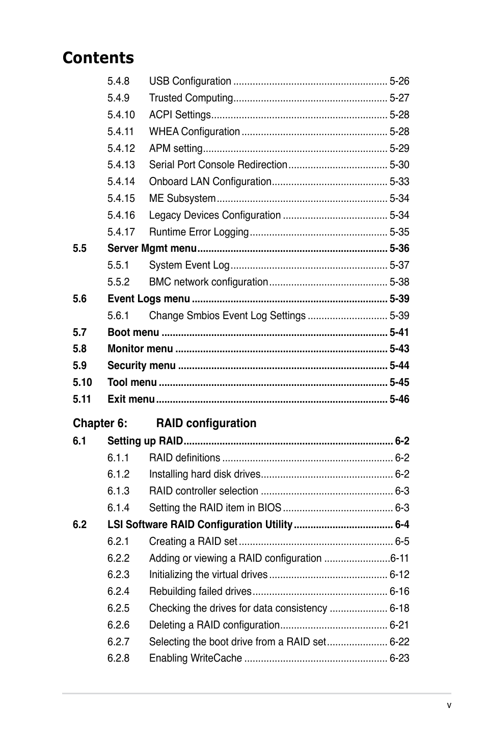 Asus RS700-X7/PS4 User Manual | Page 5 / 182