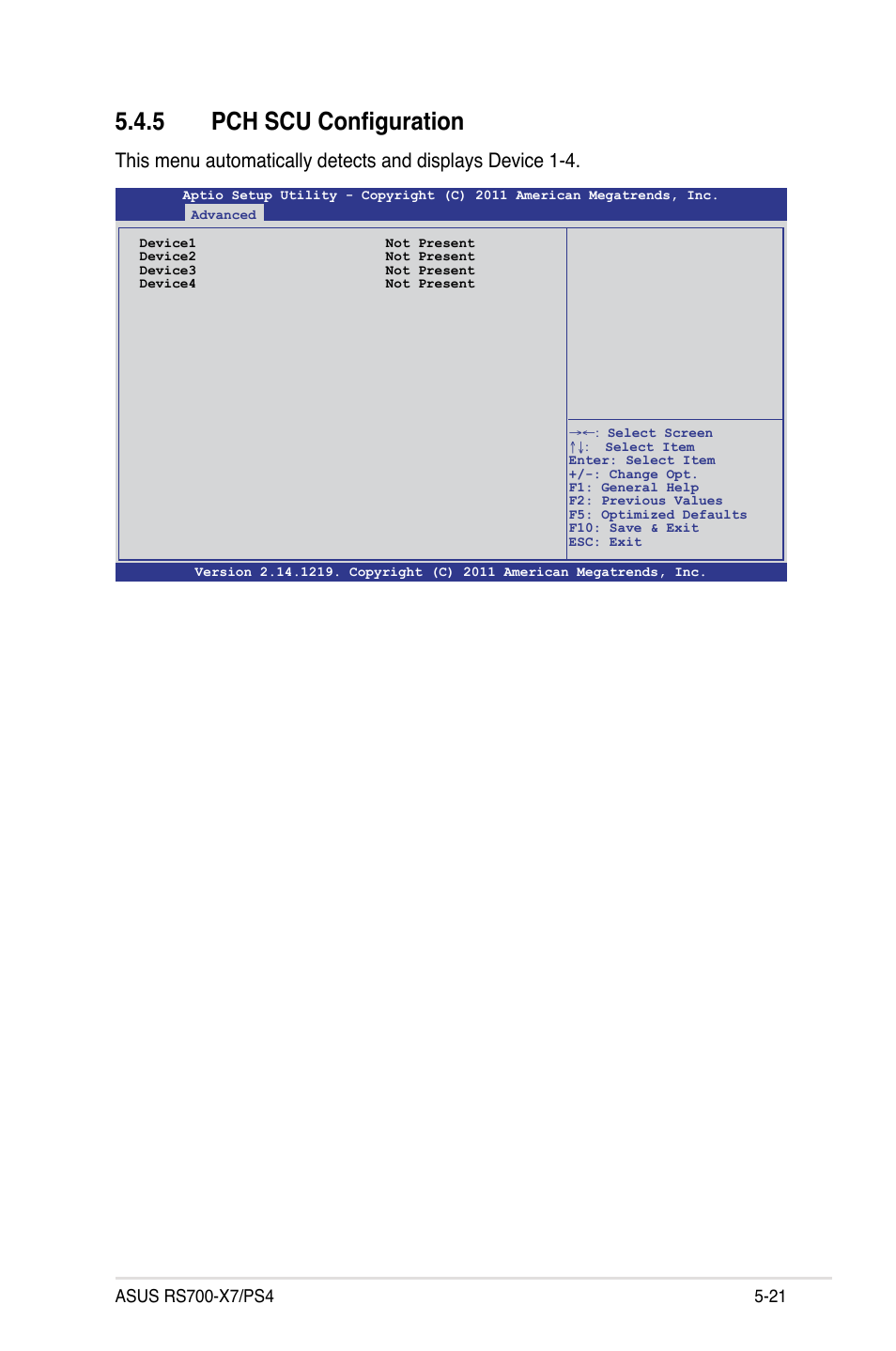 5 pch scu configuration | Asus RS700-X7/PS4 User Manual | Page 85 / 182
