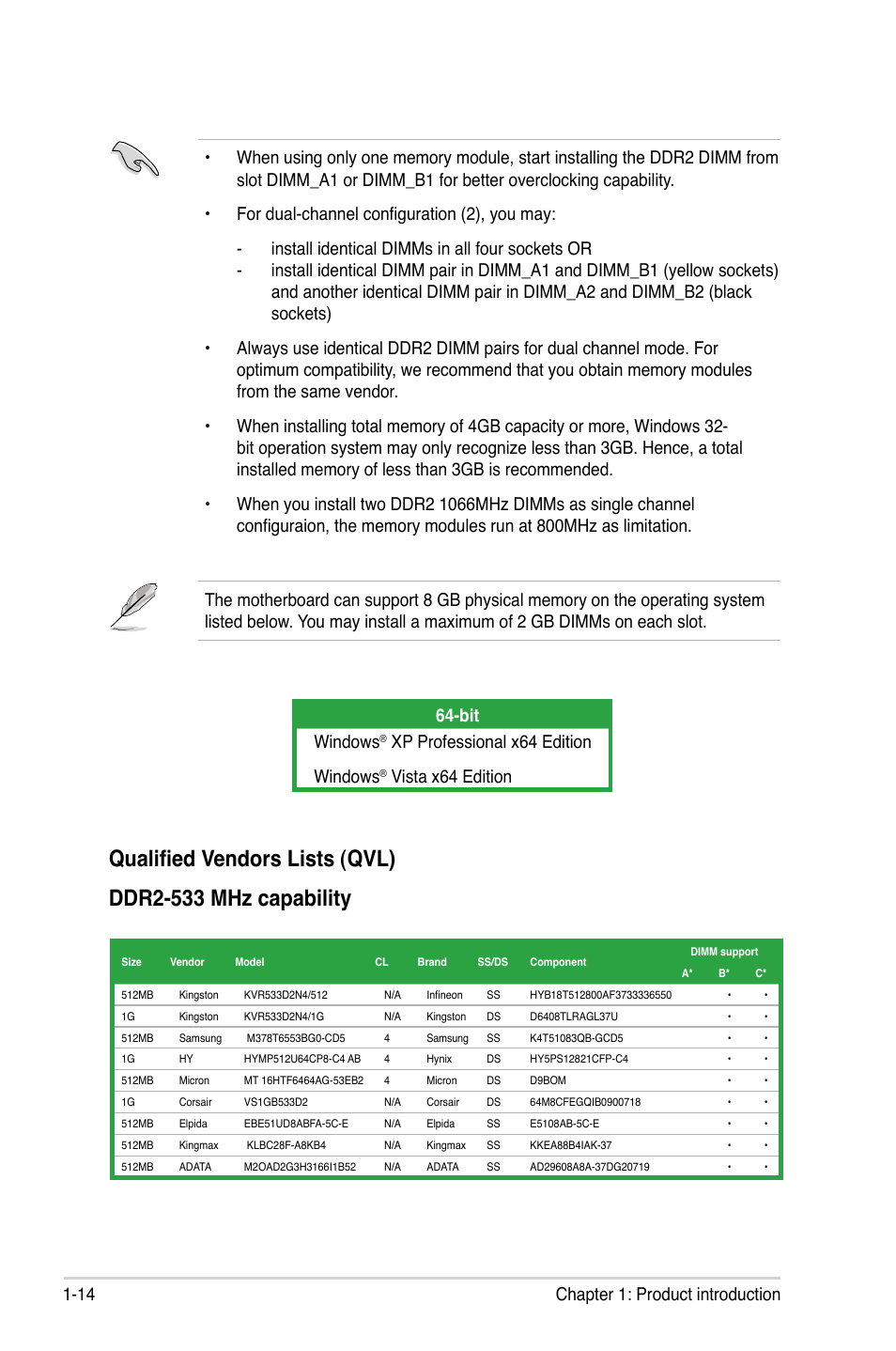 Xp professional x64 edition windows | Asus M2N68-VM User Manual | Page 26 / 94