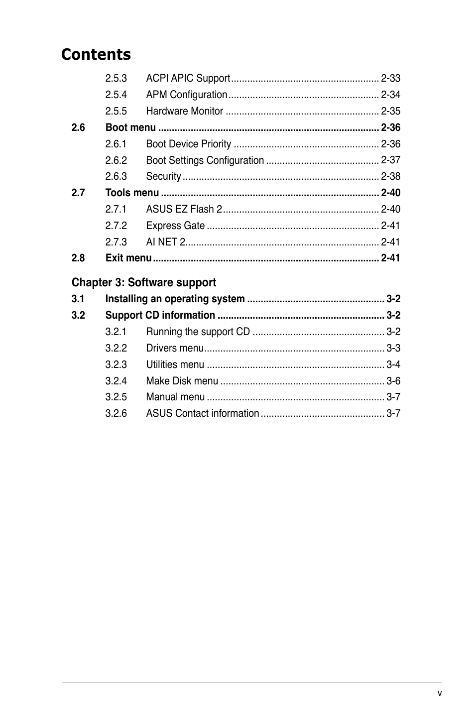 Asus M2N68-VM User Manual | Page 5 / 94