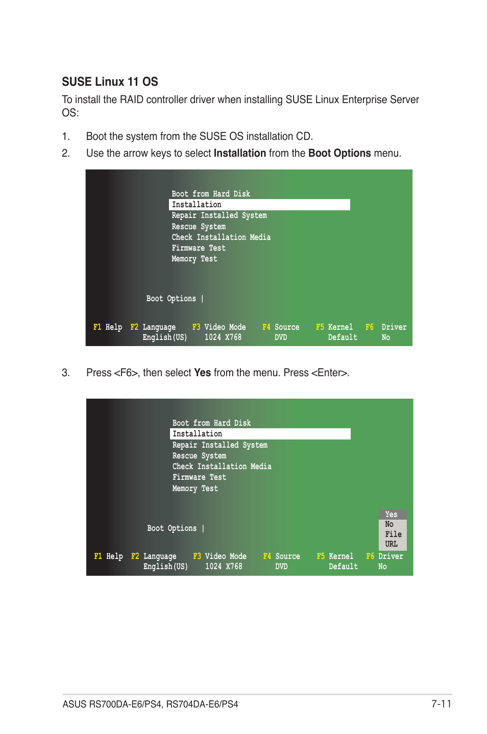 Suse linux 11 os | Asus RS704DA-E6/PS4 User Manual | Page 133 / 152