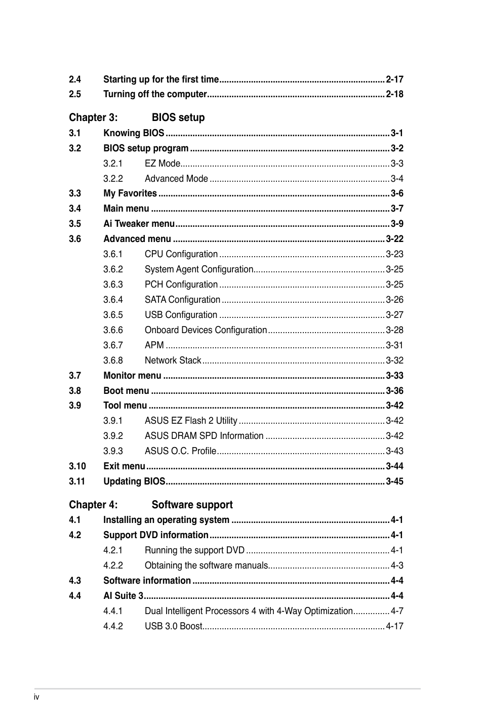 Asus X79-DELUXE User Manual | Page 4 / 194