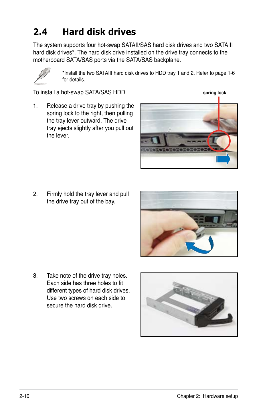 4 hard disk drives | Asus RS300-E7/RS4 User Manual | Page 28 / 150