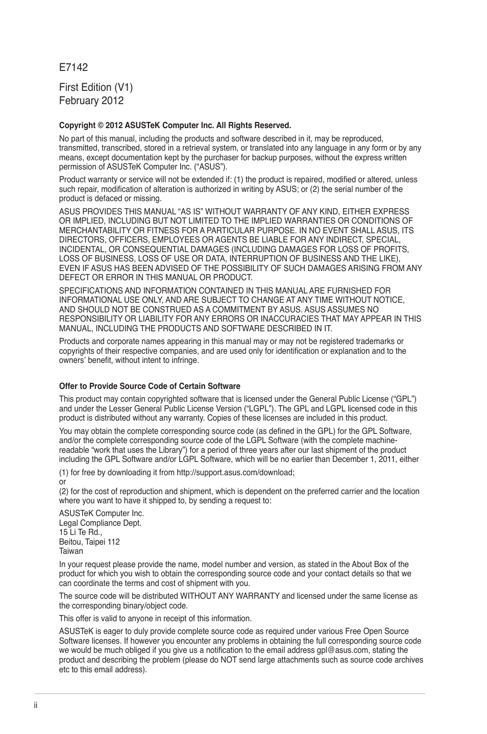 Asus P8B75-M User Manual | Page 2 / 76