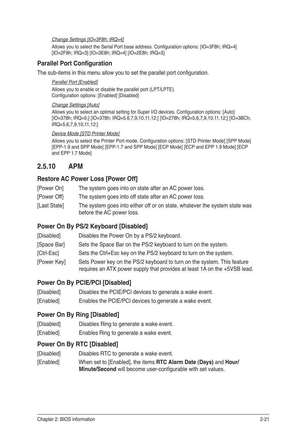 10 apm, 10 apm -21 | Asus P8B75-M User Manual | Page 65 / 76