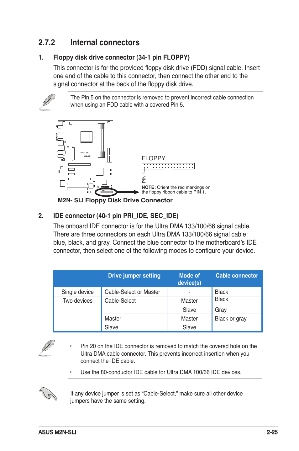 2 internal connectors | Asus M2N-SLI User Manual | Page 45 / 146