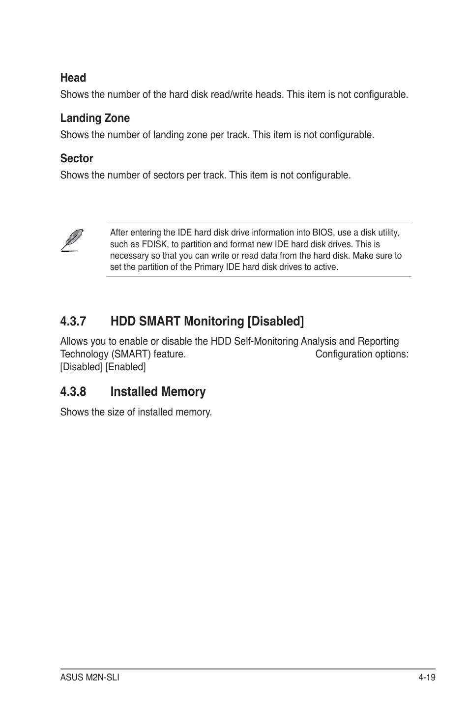 7 hdd smart monitoring [disabled | Asus M2N-SLI User Manual | Page 79 / 146