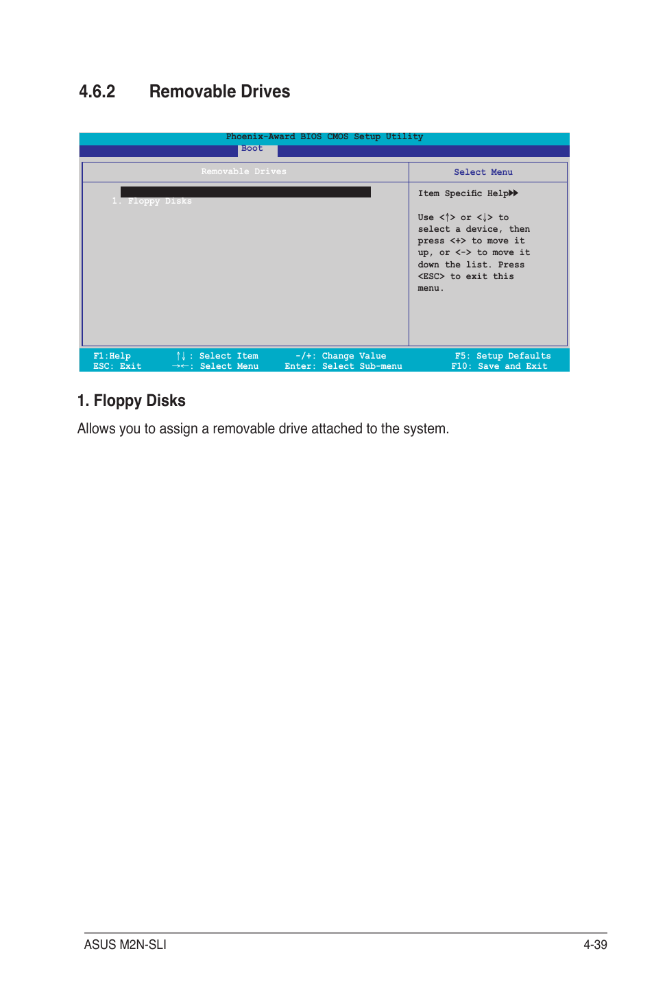 2 removable drives, Floppy disks | Asus M2N-SLI User Manual | Page 99 / 146