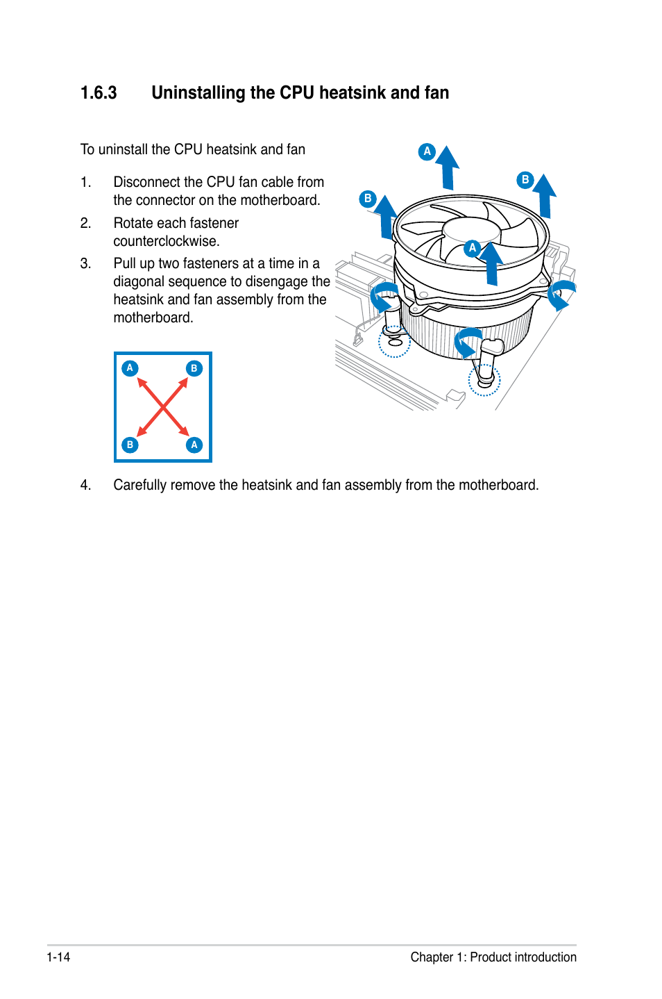 3 uninstalling the cpu heatsink and fan | Asus P5QL-EM User Manual | Page 26 / 112
