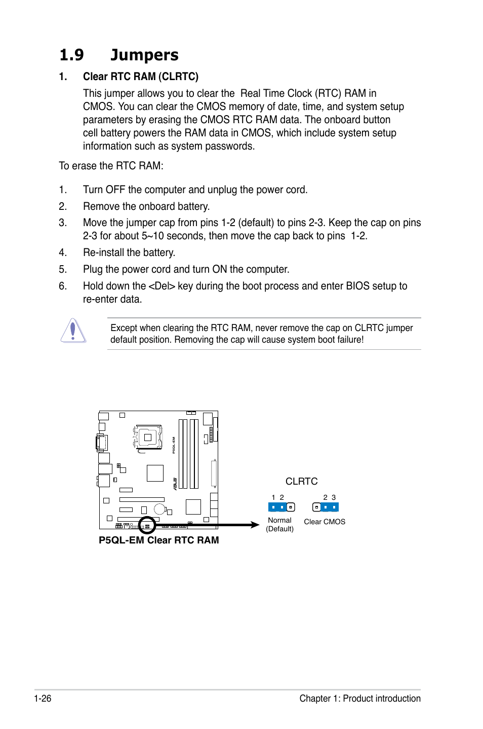 9 jumpers | Asus P5QL-EM User Manual | Page 38 / 112