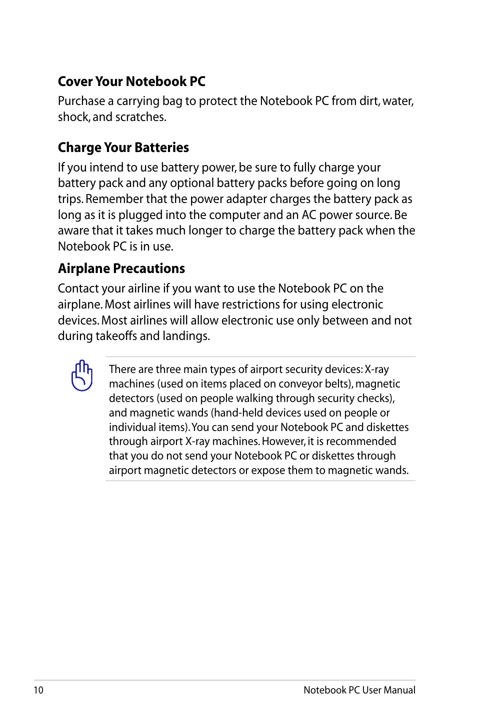 Asus U48CB User Manual | Page 10 / 120