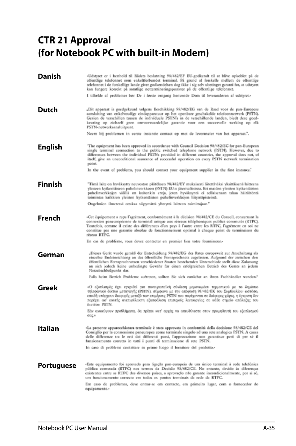 Asus U48CB User Manual | Page 113 / 120