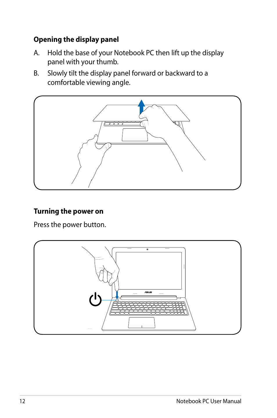 Asus U48CB User Manual | Page 12 / 120