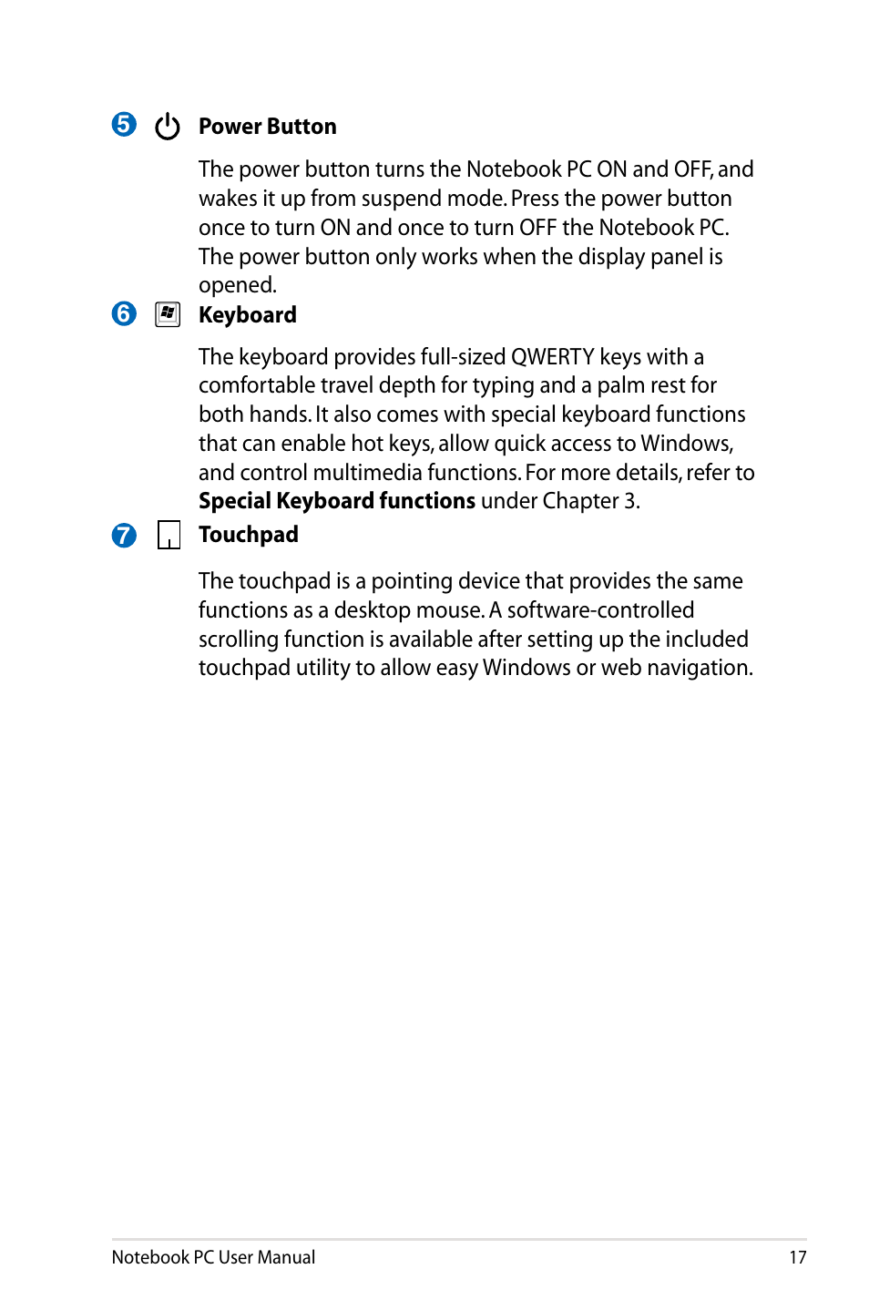 Asus U48CB User Manual | Page 17 / 120