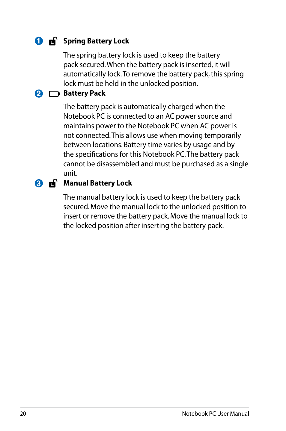 Asus U48CB User Manual | Page 20 / 120