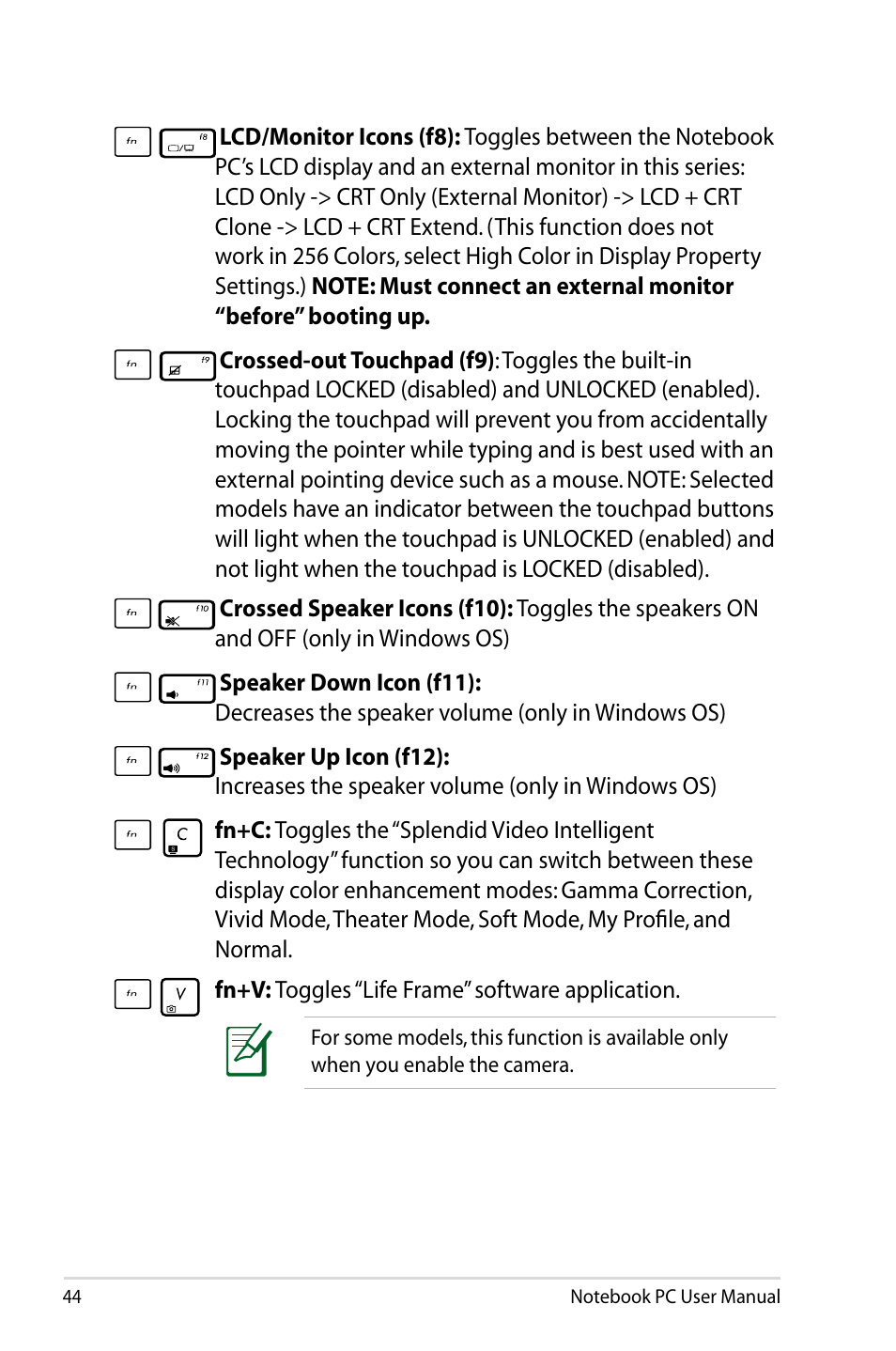 Asus U48CB User Manual | Page 44 / 120
