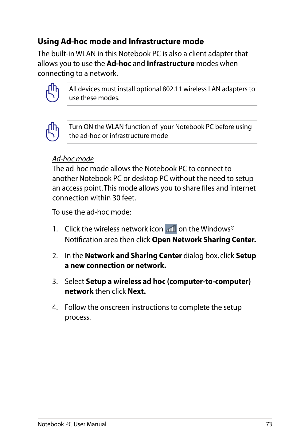 Asus U48CB User Manual | Page 73 / 120