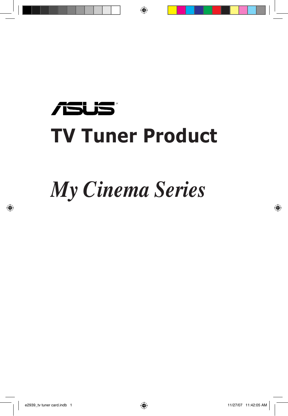 Asus My Cinema-U3100Mini/DVBT User Manual | 49 pages