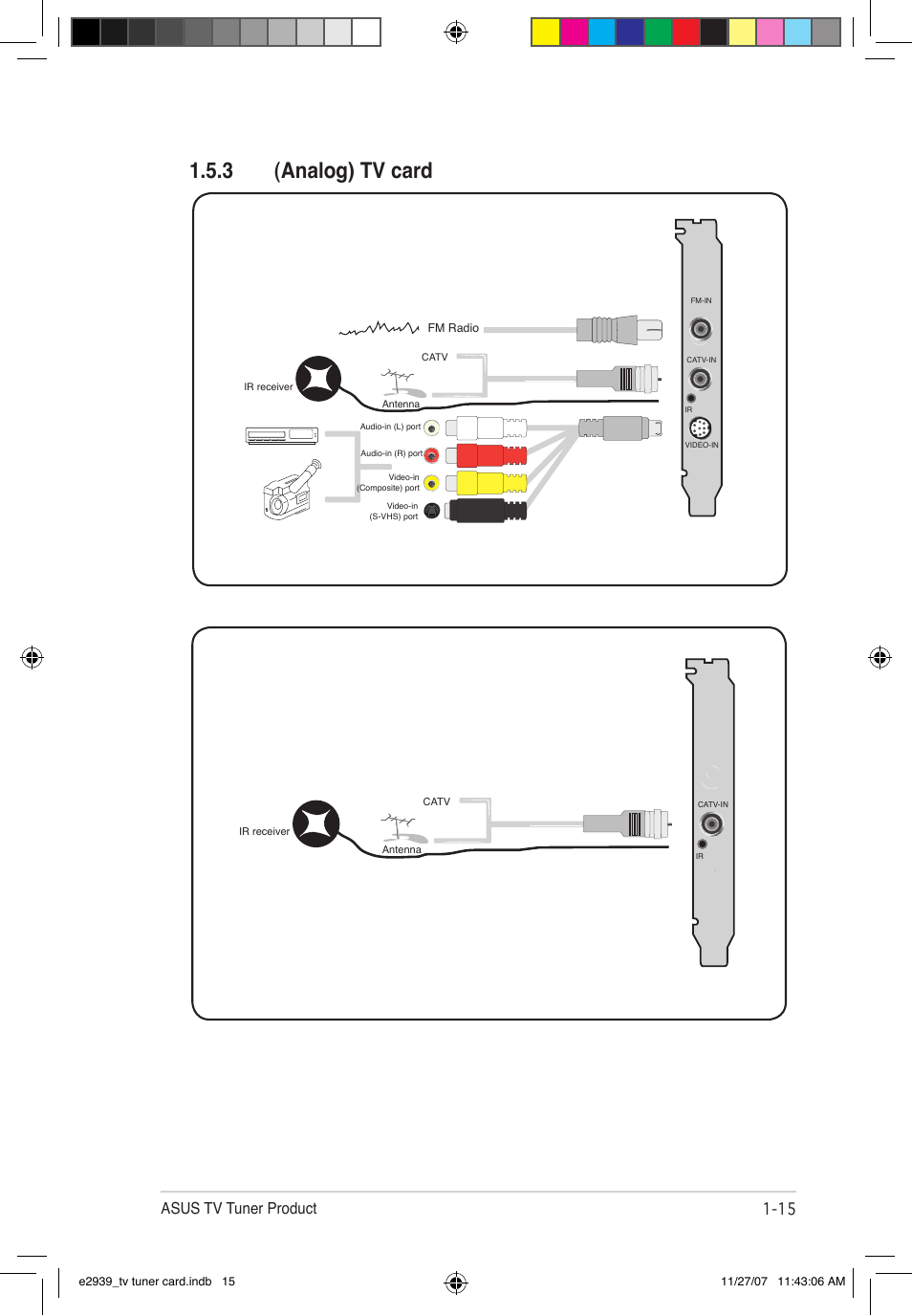 3 (analog) tv card, 1 asus tv tuner product | Asus My Cinema-U3100Mini/DVBT User Manual | Page 23 / 49