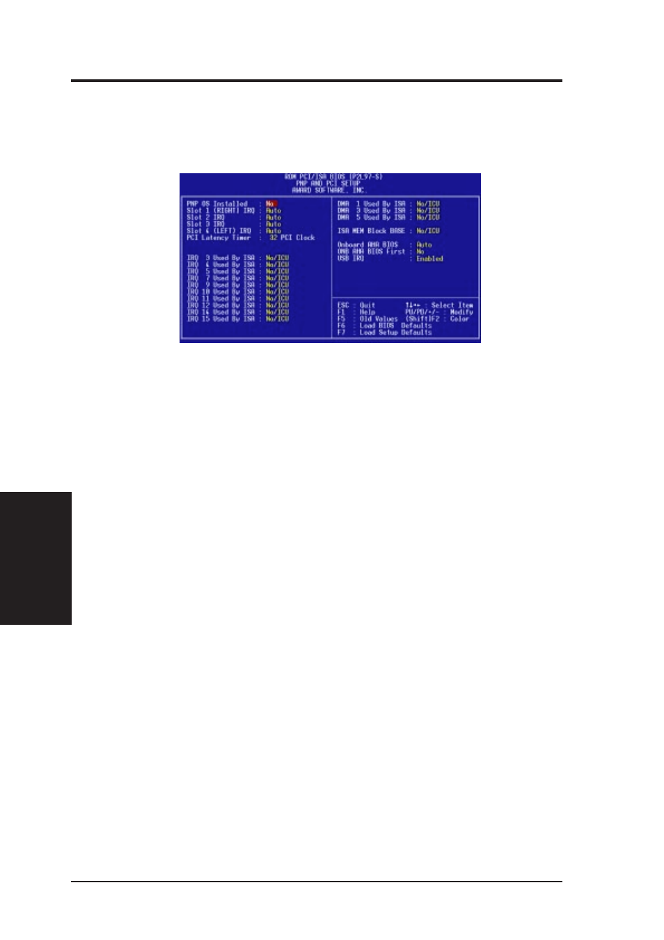 Iv. bios software, Pnp and pci setup | Asus P2L97-S User Manual | Page 50 / 68