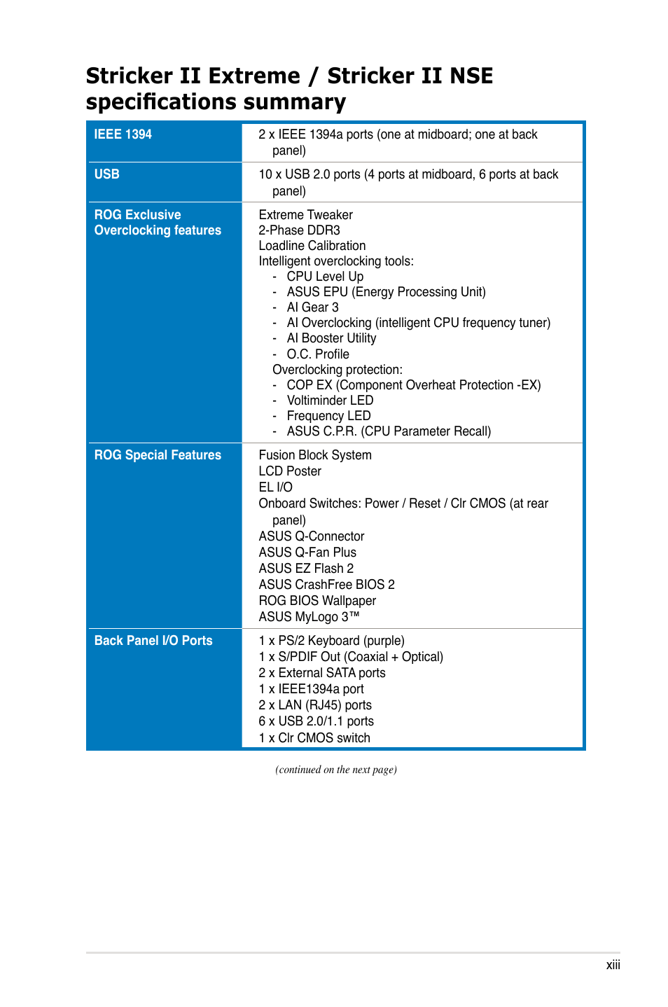 Asus Striker II Extreme User Manual | Page 13 / 196