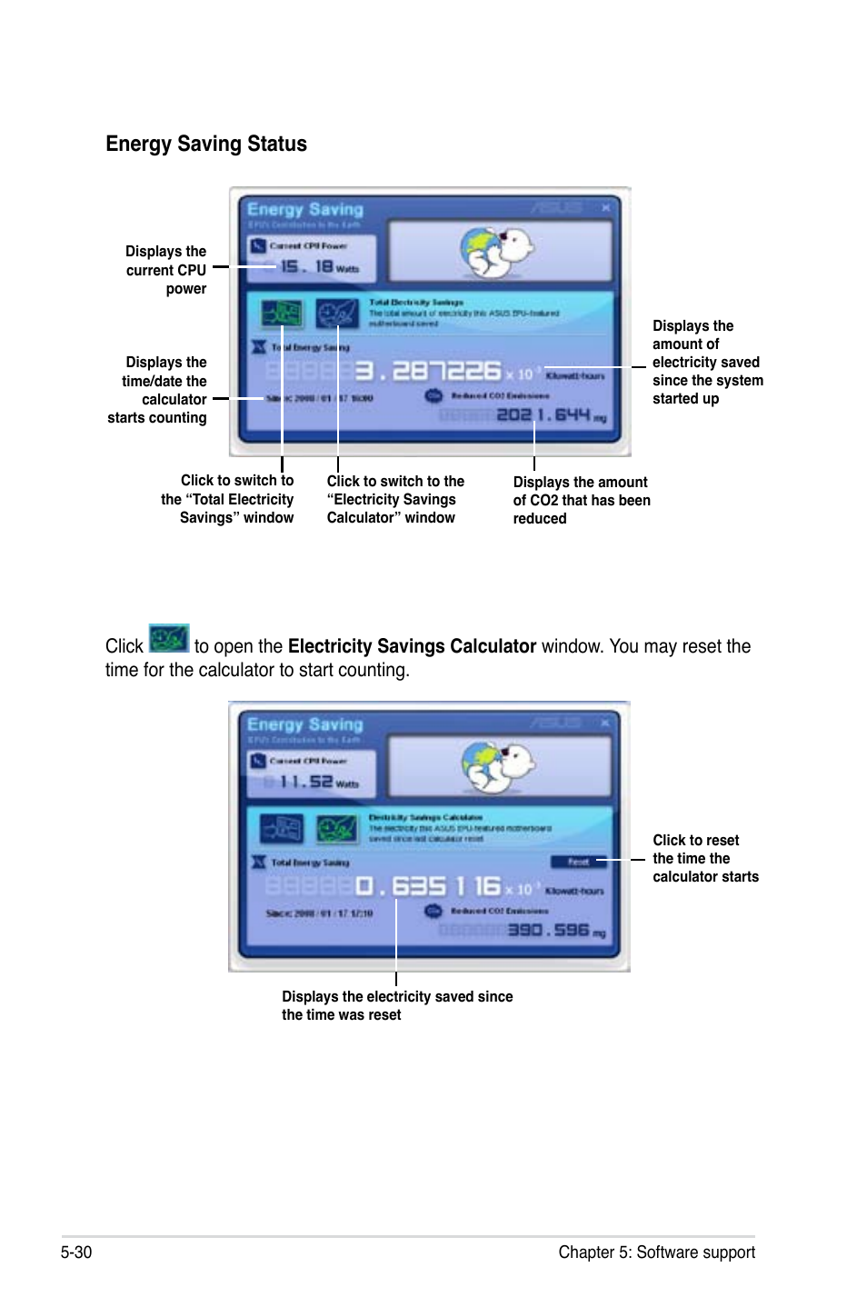Energy saving status | Asus Striker II Extreme User Manual | Page 156 / 196