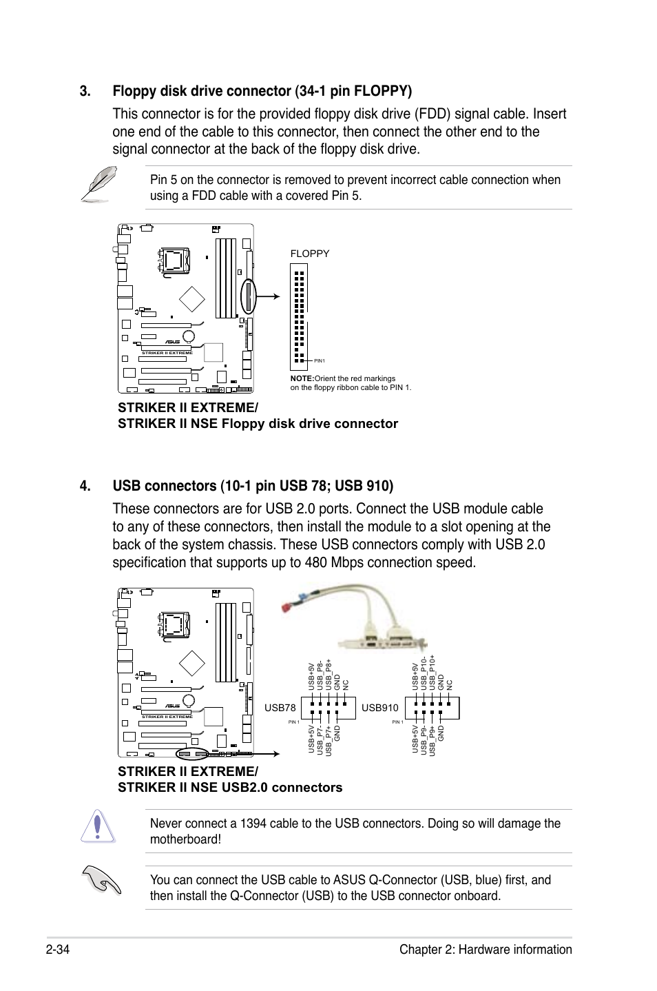 34 chapter 2: hardware information | Asus Striker II Extreme User Manual | Page 60 / 196