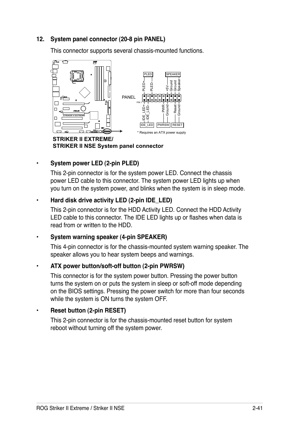 Rog striker ii extreme / striker ii nse 2-41 | Asus Striker II Extreme User Manual | Page 67 / 196