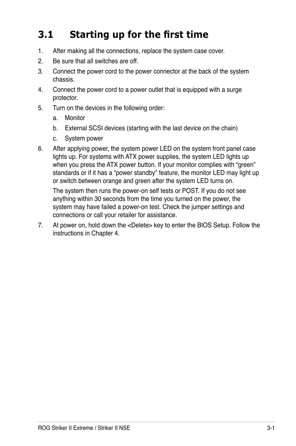 1 starting up for the first time, Starting up for the first time -1 | Asus Striker II Extreme User Manual | Page 75 / 196