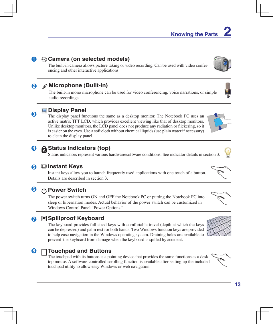 Asus B51E User Manual | Page 13 / 79