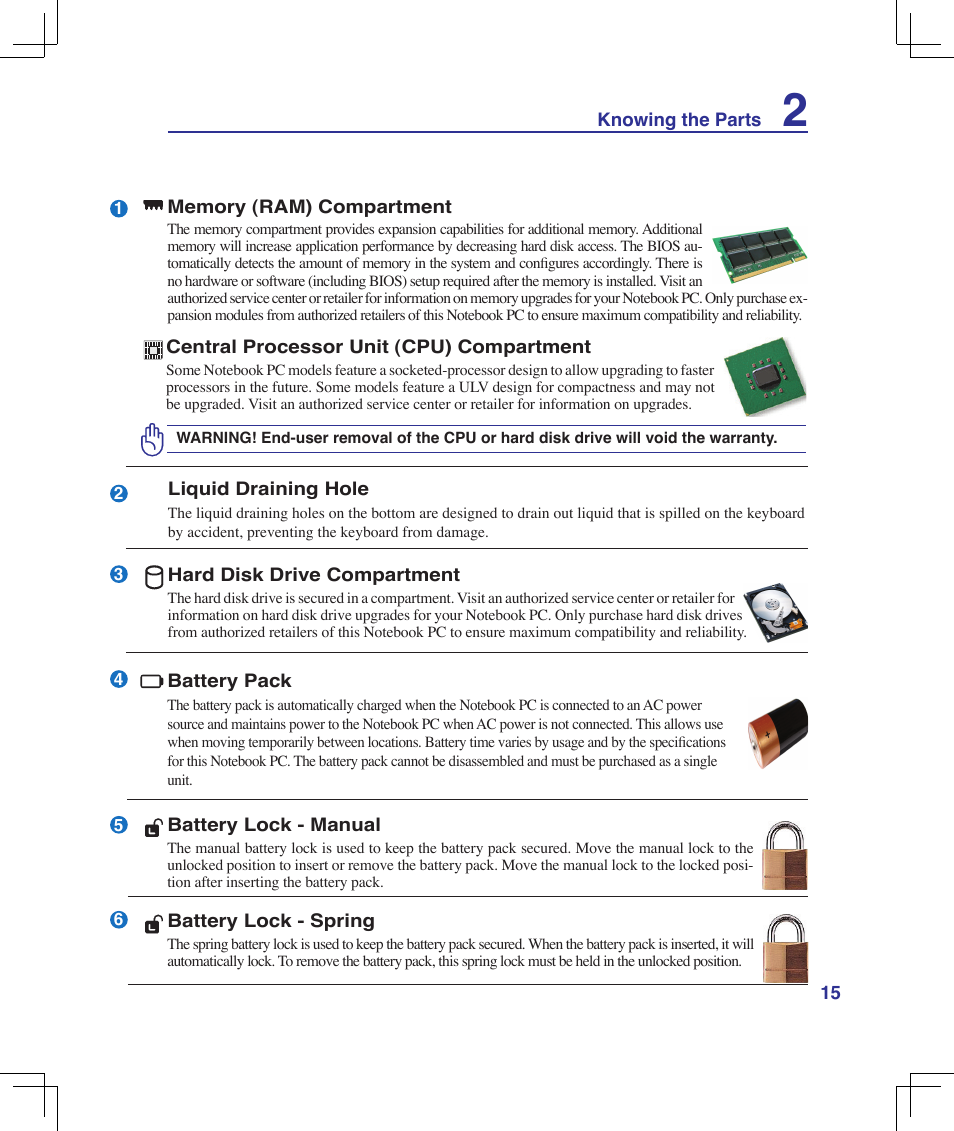 Asus B51E User Manual | Page 15 / 79