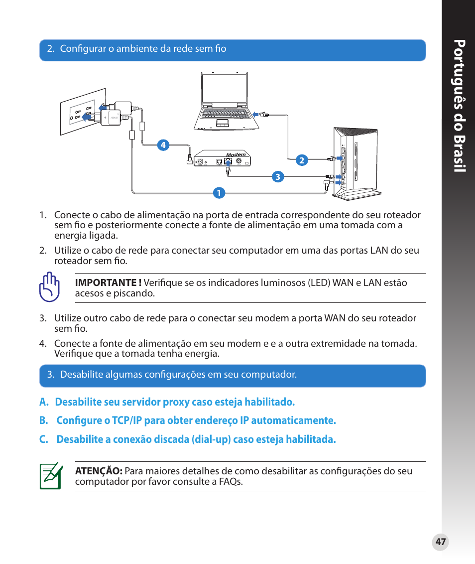 Por tuguês do br asil | Asus RT-N53 User Manual | Page 47 / 59