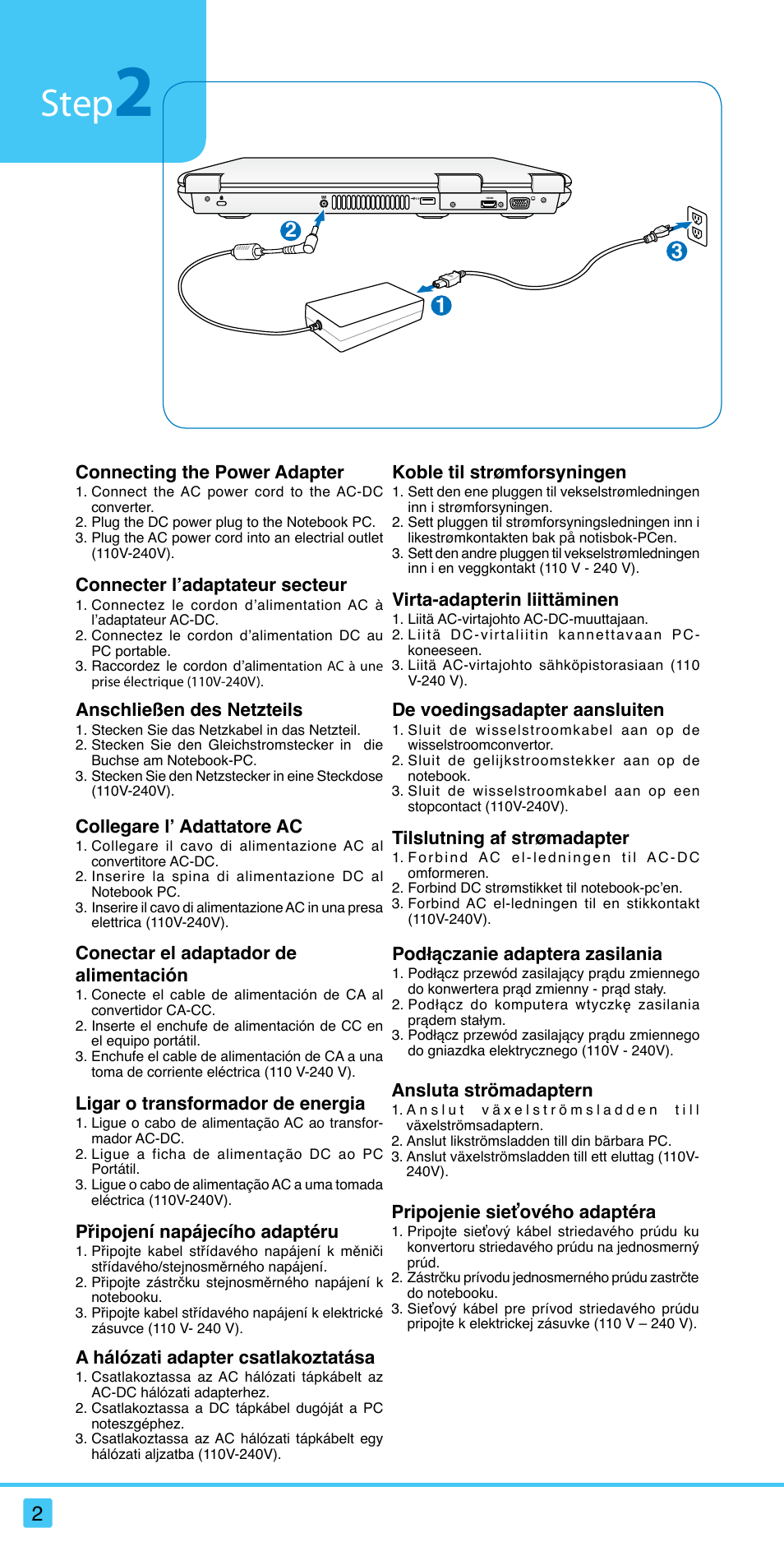 Step | Asus X61Z User Manual | Page 2 / 21