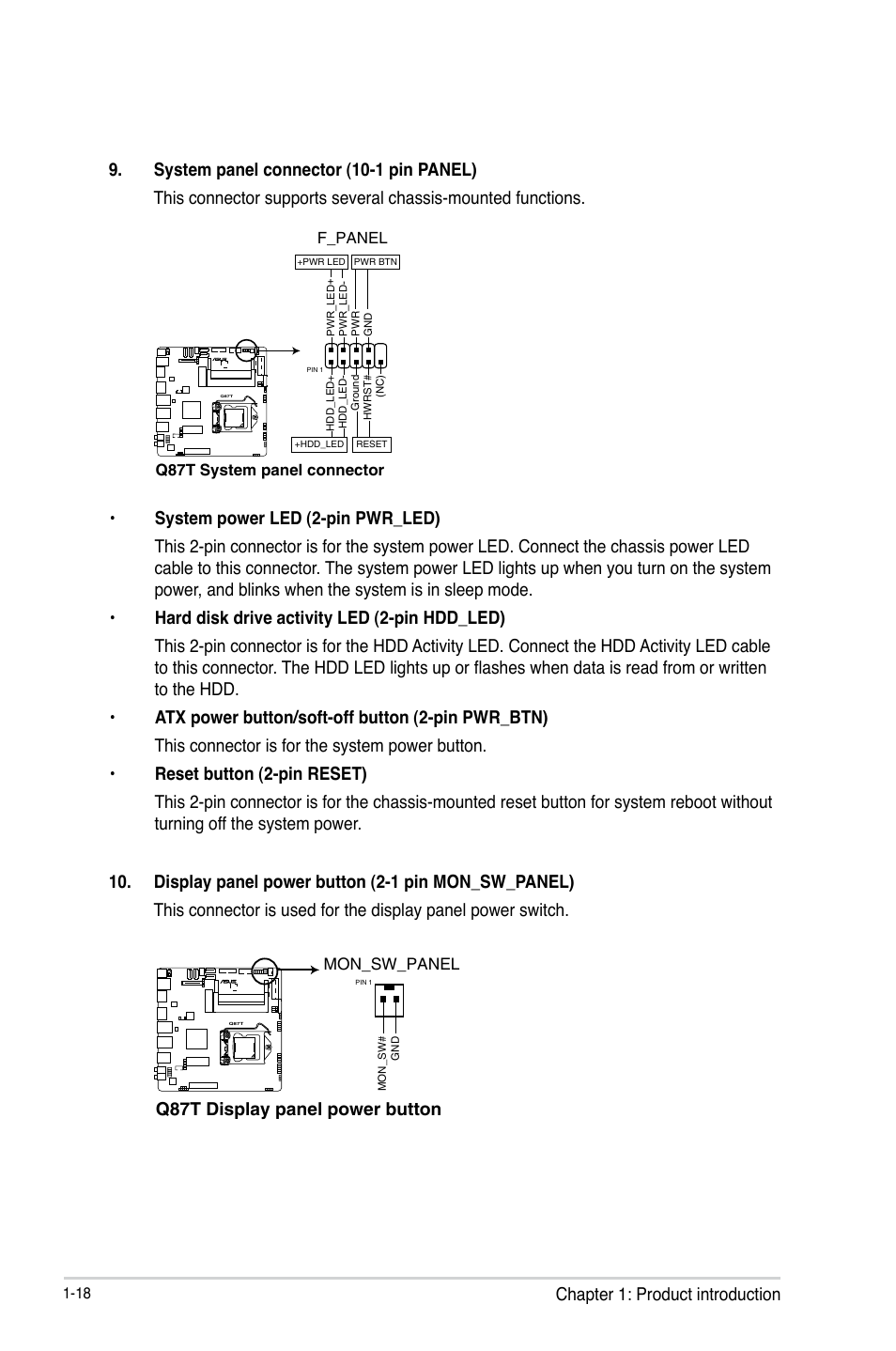 Q87t display panel power button | Asus Q87T User Manual | Page 26 / 84