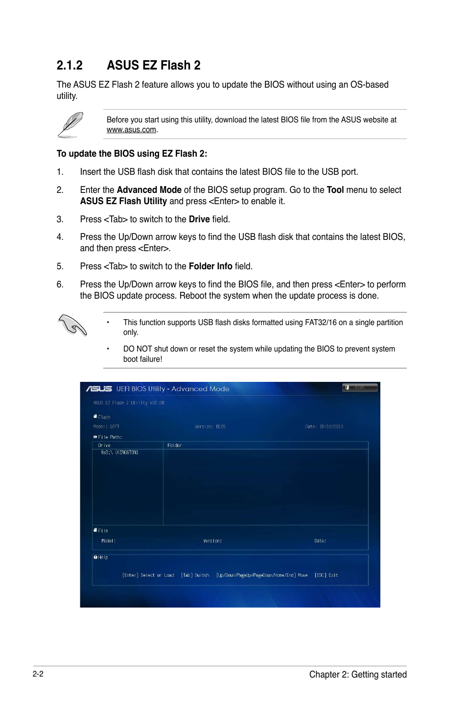 2 asus ez flash 2 | Asus Q87T User Manual | Page 34 / 84