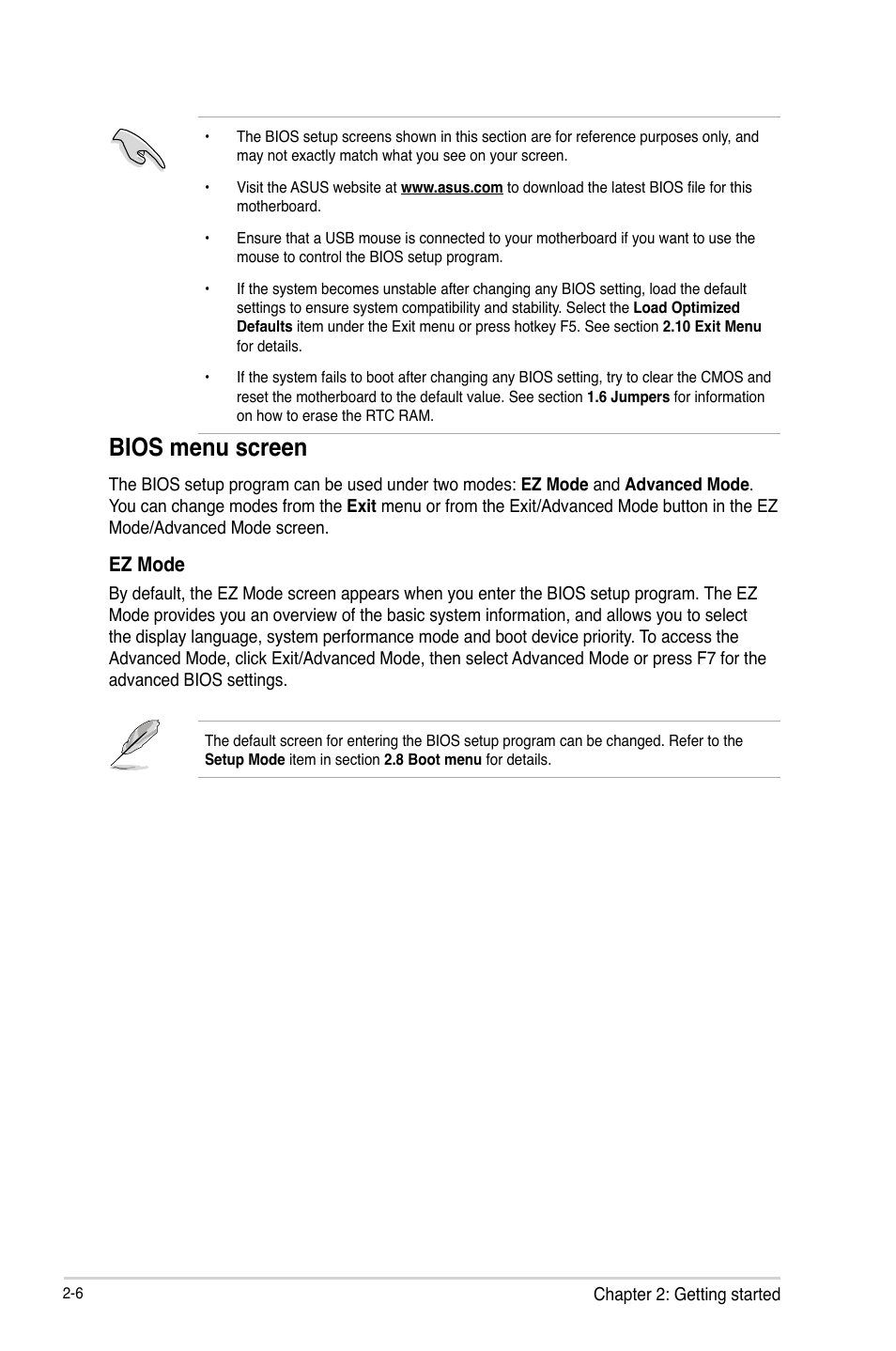 Bios menu screen, Ez mode | Asus Q87T User Manual | Page 38 / 84