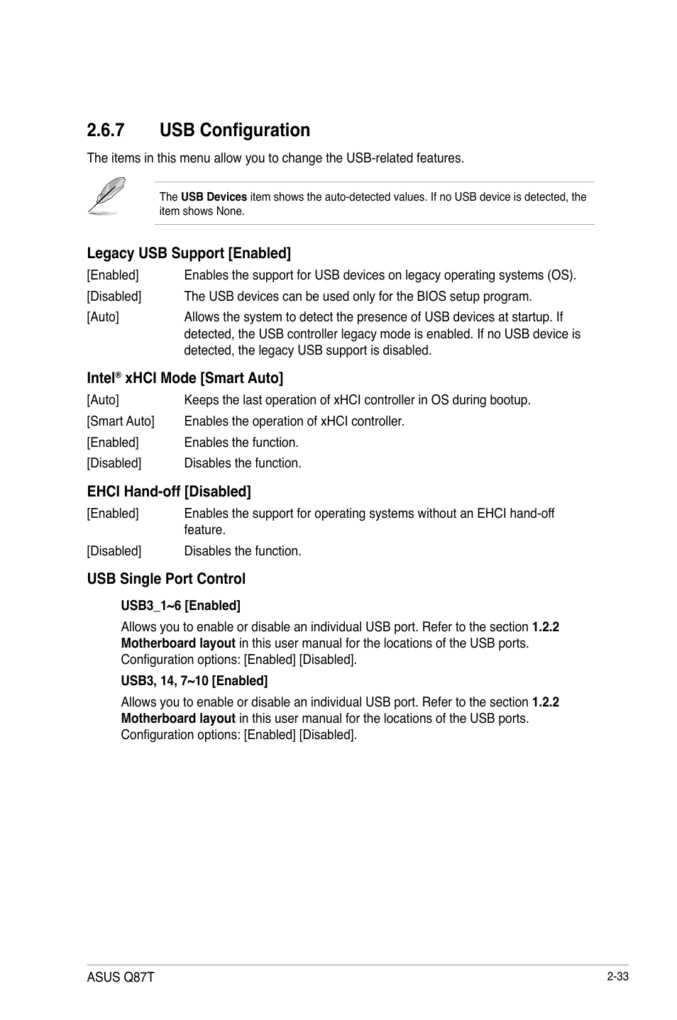 7 usb configuration | Asus Q87T User Manual | Page 65 / 84